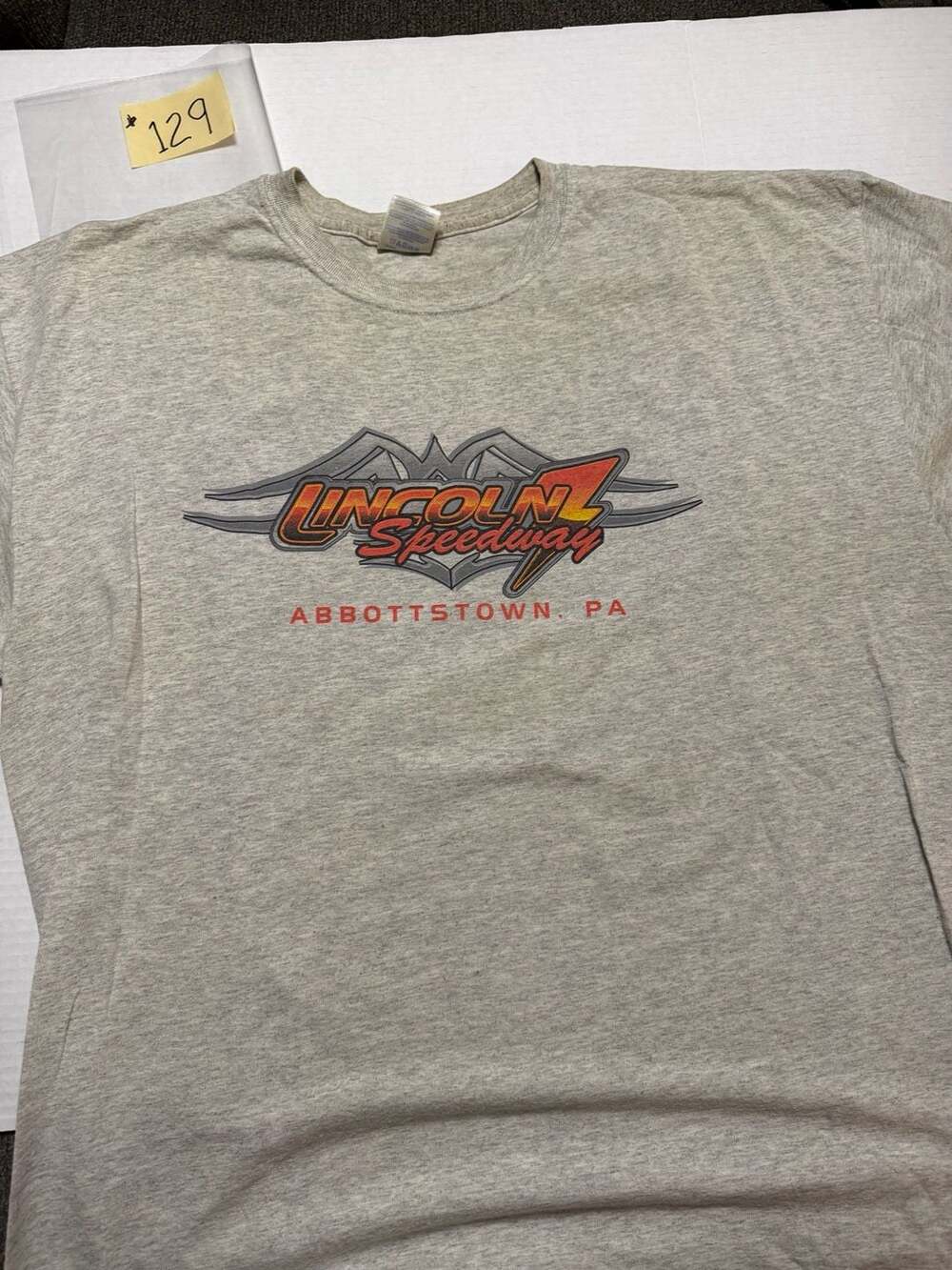 Gildan Lincoln Speedway T-Shirt Size XL Gray Abbottstown PA Racing